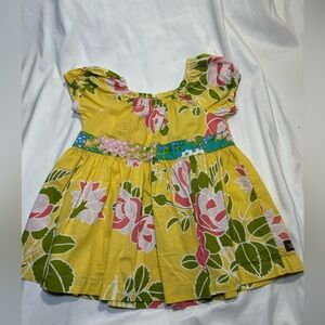 MATILDA JANE YELLOW FLORAL GIRLS DRESS SIZE 6